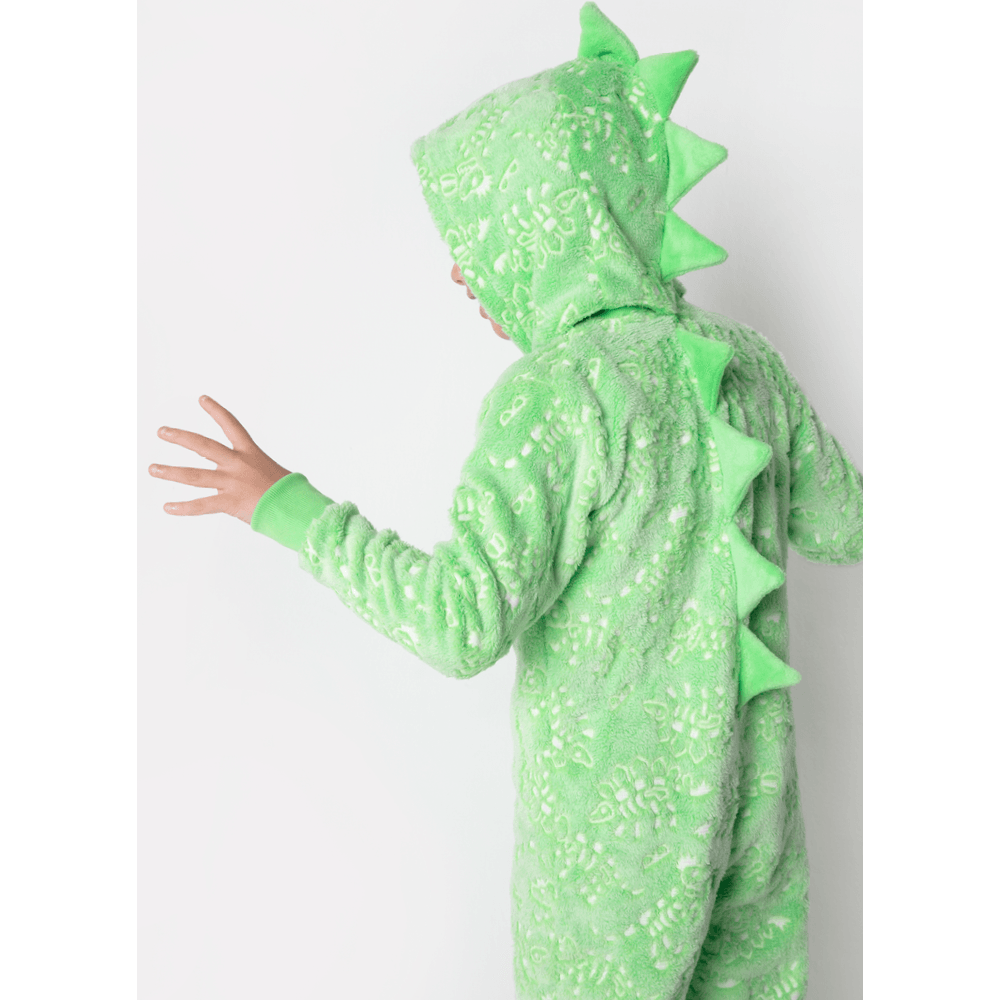 Macacão Manga Longa Menino Teen Soft Dinossauro Fósseis Brilha no Escuro - 4