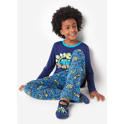 Pijama Manga Longa Menino Teen Viscolycra Dinossauro Fósseis