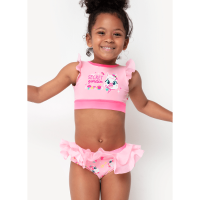 Conjunto Cropped e Calcinha Menina Lhama Secret