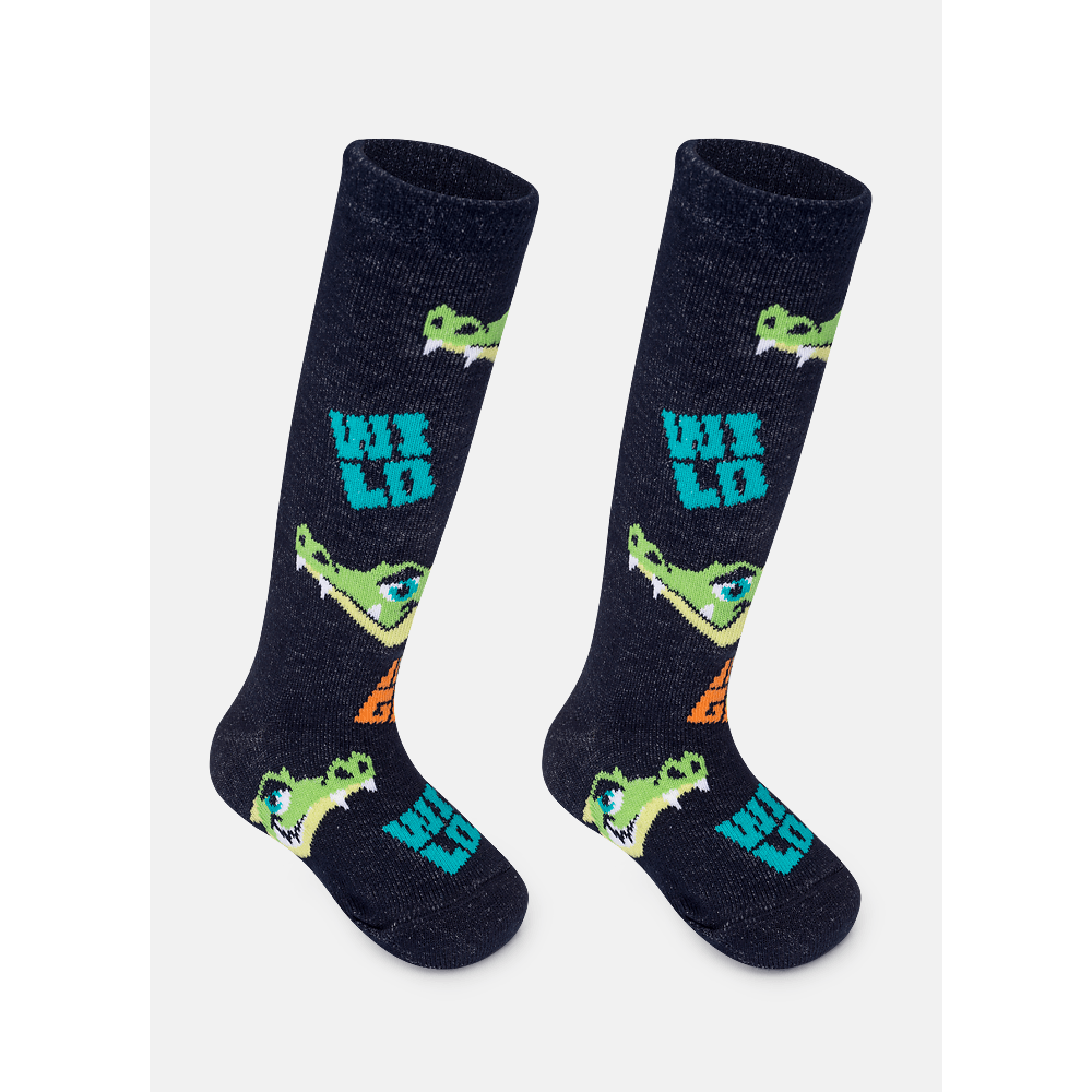 Meia Cano 3/4 Bebê Menino Jacaré Jungle - 2