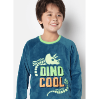 Pijama Manga Longa Menino Teen Soft Dinossauro Fósseis - 2