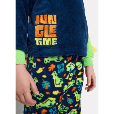 Pijama Manga Longa Soft Menino Jacare Jungle