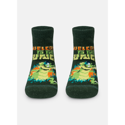 Meia Soquete Bebê Menino Jacaré Jungle