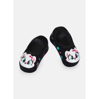 Meia Sapatilha Antiderrapante Bebê Menina Gata - 1