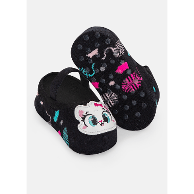 Meia Sapatilha Antiderrapante Bebê Menina Gata