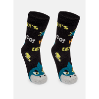 Meia Botinha Forrada Antiderrapante Menino Teen Tubarão Rockstar - 2