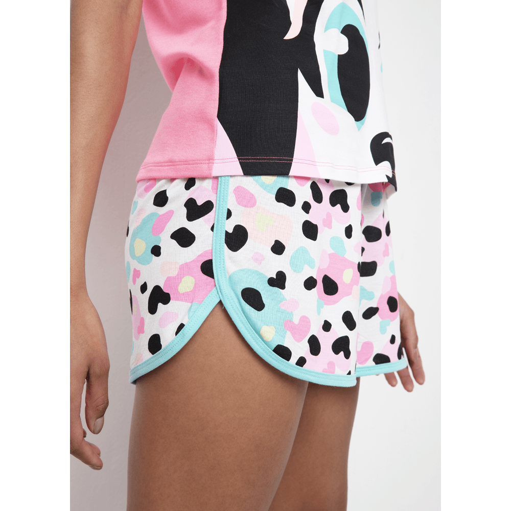 Pijama Manga Curta Viscolycra Feminino Dálmata Donuts - 2