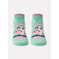 Meia Soquete Bebê Menina Unicórnio Skate - 1