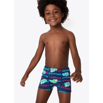 Sunga Boxer com Proteção Solar Menino Dragão Street