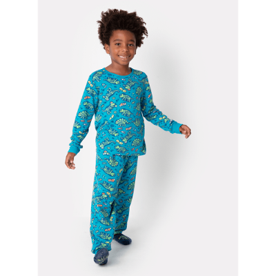 Pijama Manga Longa Menino Ultra Visco Dinossauro Fósseis