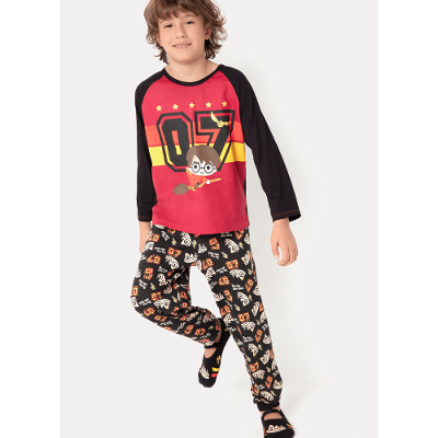 Pijama Manga Longa Menino Viscolycra Harry Potter