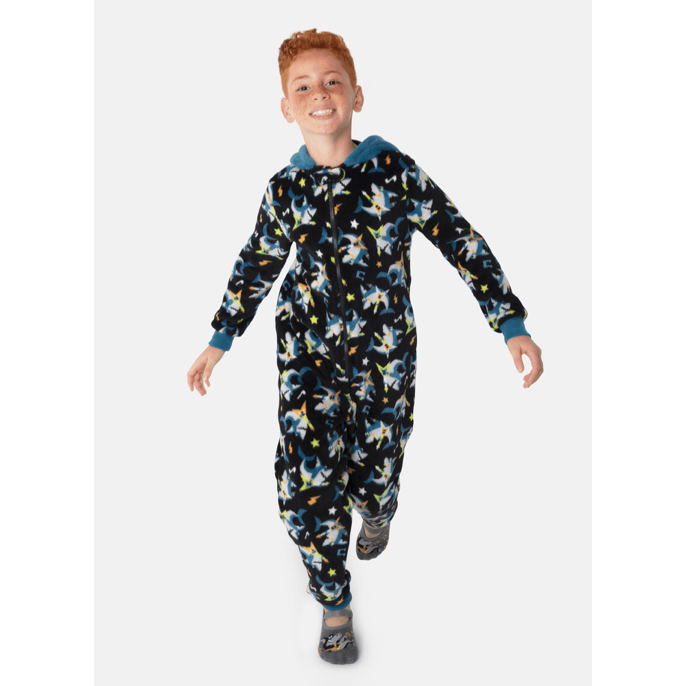 Macacão Manga Longa Menino Teen Soft Tubarão Rockstar - 1