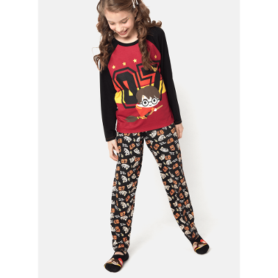 Pijama Manga Longa Menina Teen Viscolycra Harry Potter