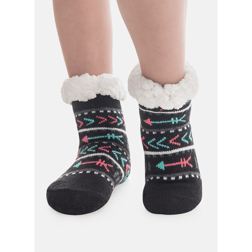 Meia Botinha Tricô Antiderrapante Menina Boho - 1