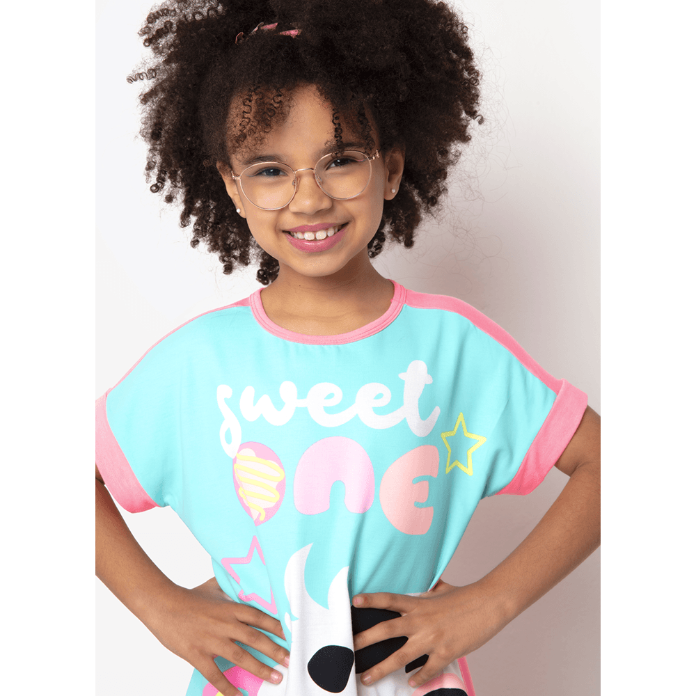 Camisola Manga Curta Viscolycra Menina Teen Dálmata Donut - 2