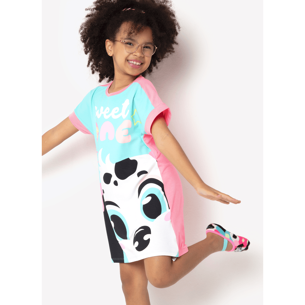 Camisola Manga Curta Viscolycra Menina Teen Dálmata Donut - 3