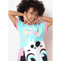 Camisola Manga Curta Viscolycra Menina Teen Dálmata Donut - 4