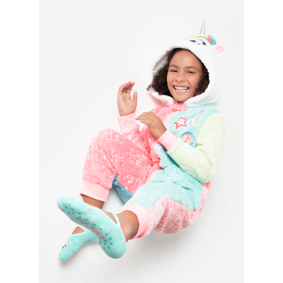 Macacão Manga Longa Menina Soft Unicórnio Popstar Brilha no Escuro