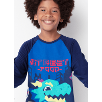 Pijama Manga Longa Viscolycra Menino Teen Dragão Street - 2