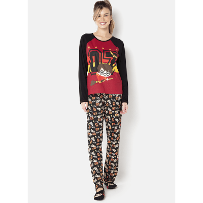 Pijama Manga Longa Feminino Viscolycra Harry Potter