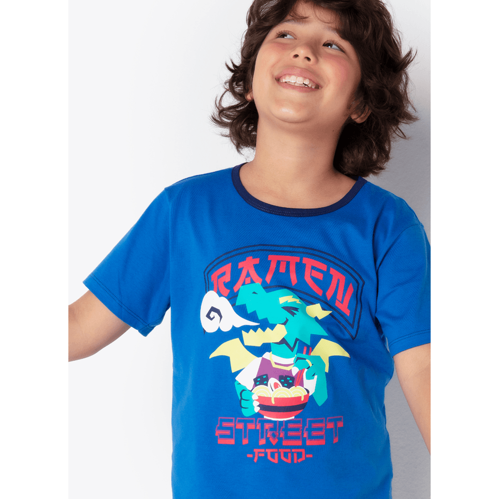 Pijama Manga Curta Algodão Menino Teen Dragão Street - 2