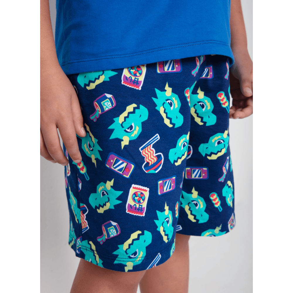 Pijama Manga Curta Algodão Menino Teen Dragão Street - 4