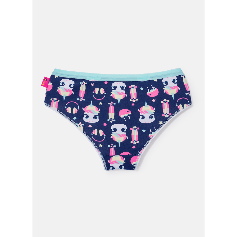 Calcinha Boneca Menina Kids Unicórnio skate - 2