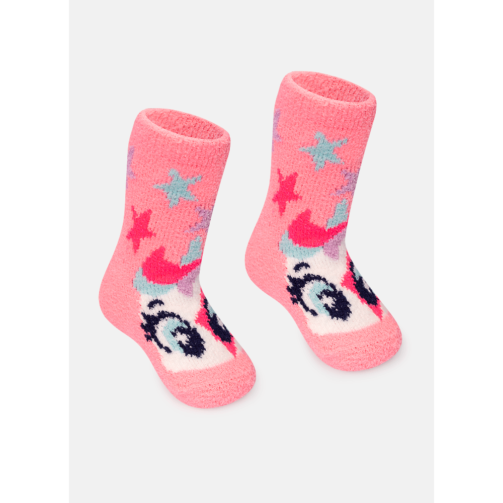 Meia Cano Médio Bebê Menina Soft Unicórnio PopStar - 2