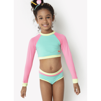 Conjunto Cropped Menina Color Block
