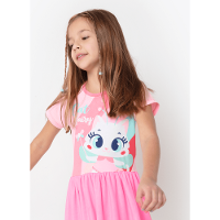 Camisola Fantasia Manga Curta Viscolycra Menina Gata Fada - 2