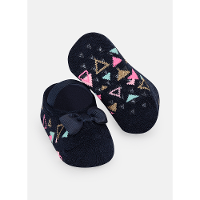 Meia Sapatilha Antiderrapante Com Laço Bebê Menina - 2