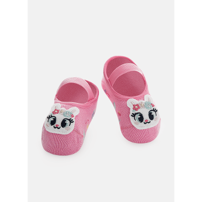 Meia Sapatilha Antiderrapante Bebê Menina Coelha