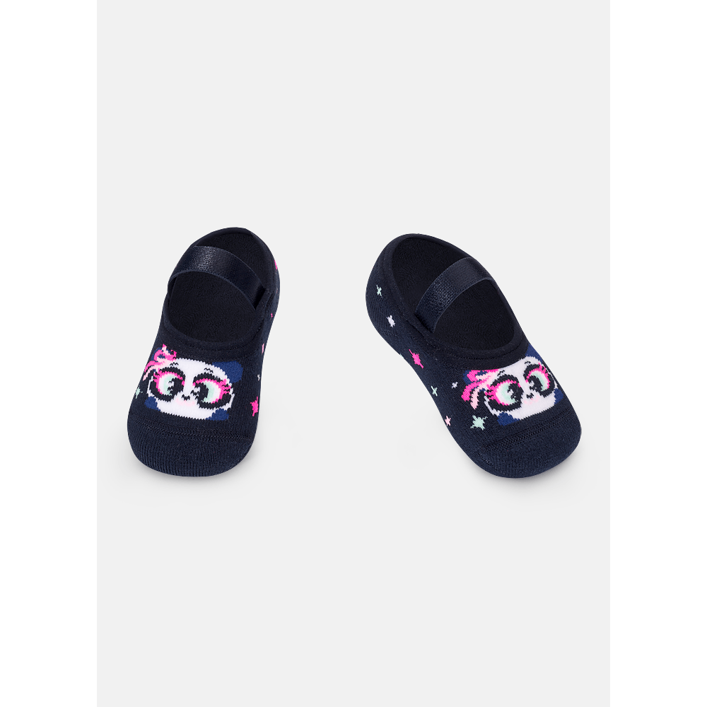 Meia Sapatilha Bebê Menina Antiderrapante Panda Bailarina - 1