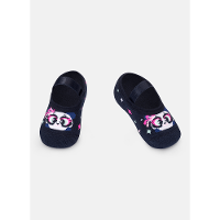 Meia Sapatilha Bebê Menina Antiderrapante Panda Bailarina - 1