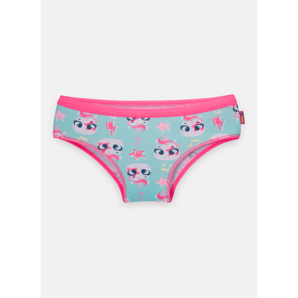 Calcinha Boneca Menina Algodão Unicórnio Popstar - 1