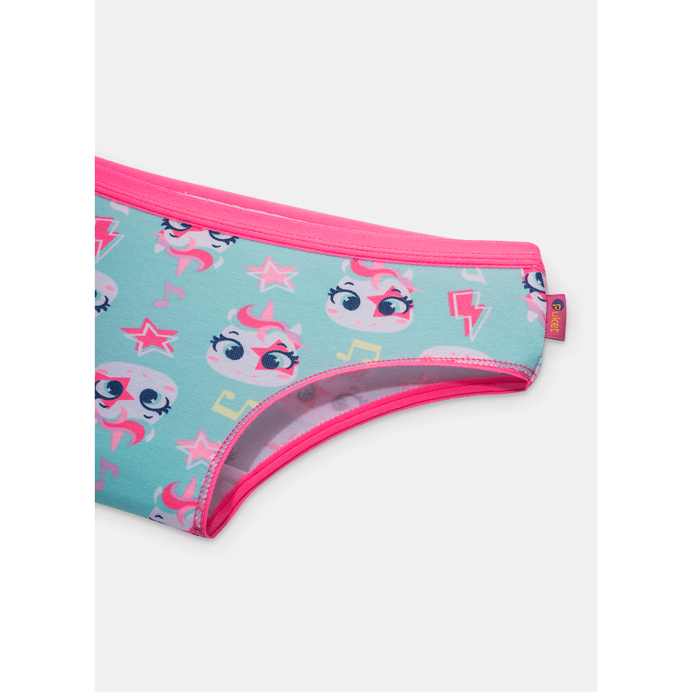 Calcinha Boneca Menina Algodão Unicórnio Popstar - 3