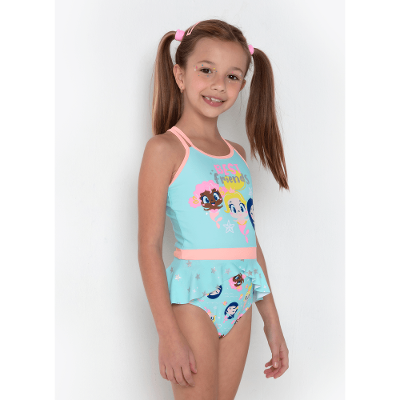 Maiô Com Proteção Solar Menina Amigas Sereias