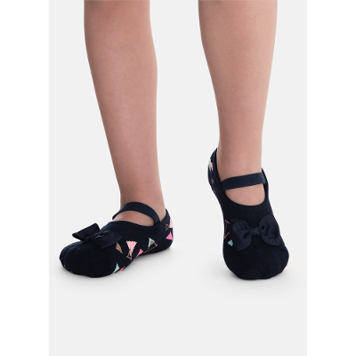 Meia Sapatilha Menina Antiderrapante Triângulos