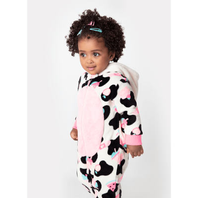 Macacão Manga Longa Bebê Menina Soft Vaca