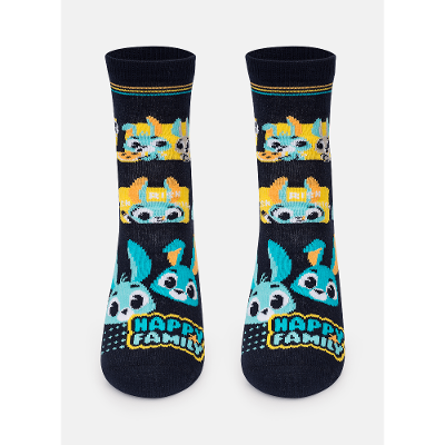 Meia Cano Longo Infantil Família Coelho