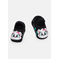 Meia Sapatilha Antiderrapante Bebê Menina Com Aplique Gata - 1