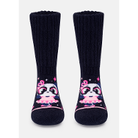 Meia Botinha Antiderrapante Bebê Menina Panda Bailarina - 1