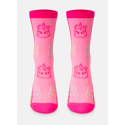 Meia Cano Longo Menina Unicórnio