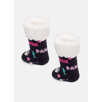 Meia Botinha Tricô Antiderrapante Bebê Menina Unicórnio PopStar - 3