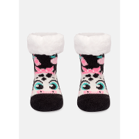 Meia Botinha Tricô Antiderrapante Bebê Menina Vaca - 1