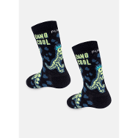 Meia Cano Longo Bebê Menino Dinossauro Fósseis Brilha no Escuro - 3