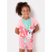 Pijama Manga Curta Menina Viscolycra Unicórnio Popstar - 2