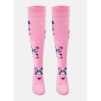 Meia Cano 3/4 Bebê Menina Panda Bailarina