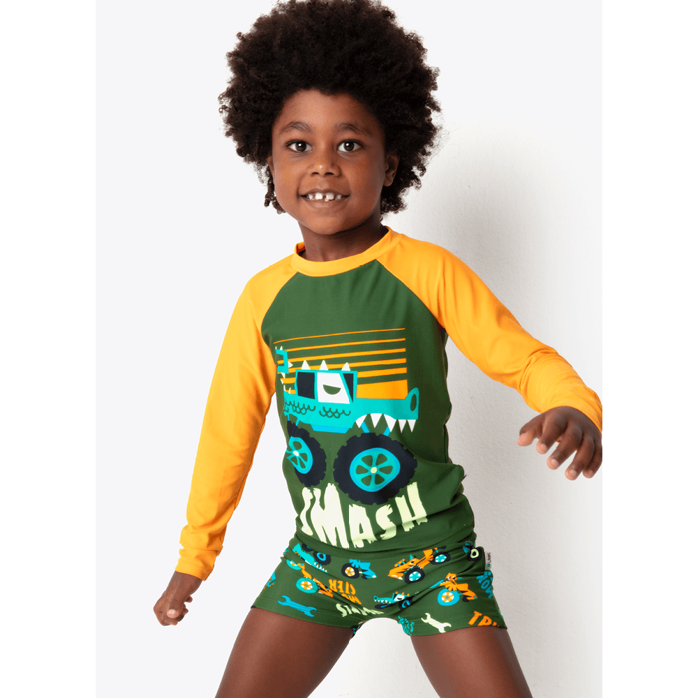 Camiseta Manga Longa com Proteção Térmica Menino Monster Truck - 1