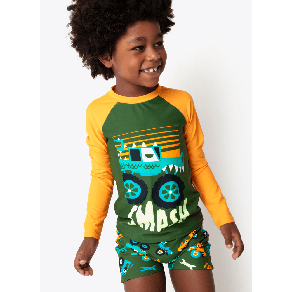 Camiseta Manga Longa com Proteção Térmica Menino Monster Truck - 3